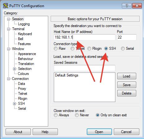 Управление сервером VPS через SSH (программа PuTTY)